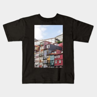 Colored Houses in Porto, Portugal Kids T-Shirt